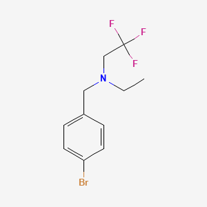 molecular formula C11H13BrF3N B7865412 N-(4-bromobenzyl)-N-ethyl-2,2,2-trifluoroethanamine 