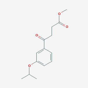 molecular formula C14H18O4 B7865519 Methyl 4-(3-iso-propoxyphenyl)-4-oxobutyrate 