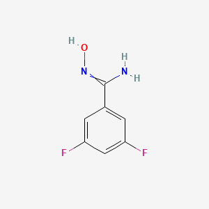 molecular formula C7H6F2N2O B7865530 3,5-Difluoro-N-hydroxy-benzamidine 