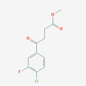 molecular formula C11H10ClFO3 B7865548 Methyl 4-(4-chloro-3-fluorophenyl)-4-oxobutyrate 