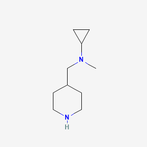 molecular formula C10H20N2 B7865614 N-methyl-N-(piperidin-4-ylmethyl)cyclopropanamine 