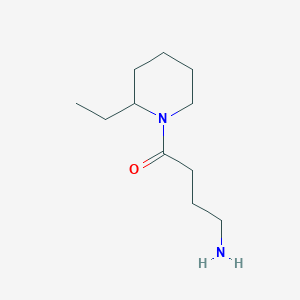 molecular formula C11H22N2O B7865620 4-Amino-1-(2-ethylpiperidin-1-yl)butan-1-one 
