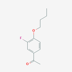molecular formula C12H15FO2 B7865621 1-(4-Butoxy-3-fluorophenyl)ethanone 