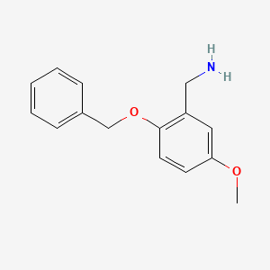 molecular formula C15H17NO2 B7865628 (2-(Benzyloxy)-5-methoxyphenyl)methanamine 