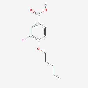 molecular formula C12H15FO3 B7865638 3-Fluoro-4-(pentyloxy)benzoic acid CAS No. 583-24-4