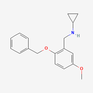 molecular formula C18H21NO2 B7865644 N-(2-(Benzyloxy)-5-methoxybenzyl)cyclopropanamine 