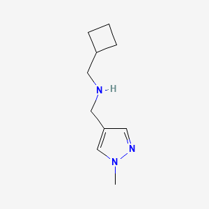 molecular formula C10H17N3 B7865661 (Cyclobutylmethyl)[(1-methyl-1H-pyrazol-4-yl)methyl]amine 