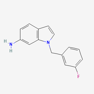 molecular formula C15H13FN2 B7865680 1-(3-Fluorobenzyl)-1H-indol-6-amine 