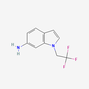 molecular formula C10H9F3N2 B7865681 1-(2,2,2-Trifluoroethyl)-1H-indol-6-amine 