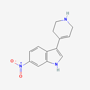 molecular formula C13H13N3O2 B7865684 6-Nitro-3-(1,2,3,6-tetrahydro-4-pyridinyl)-1H-indole 
