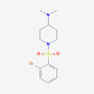 molecular formula C13H19BrN2O2S B7865685 1-((2-bromophenyl)sulfonyl)-N,N-dimethylpiperidin-4-amine 