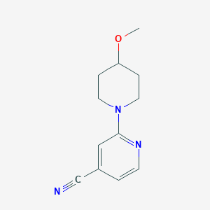 molecular formula C12H15N3O B7865703 2-(4-Methoxypiperidin-1-yl)isonicotinonitrile 