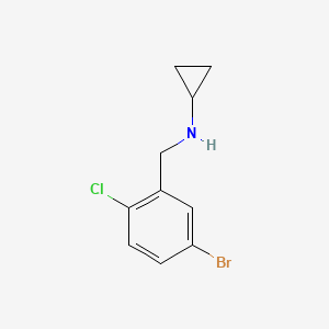 molecular formula C10H11BrClN B7865707 N-(5-溴-2-氯苄基)环丙胺 