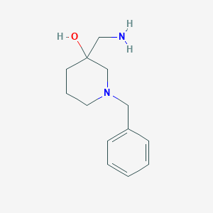 molecular formula C13H20N2O B7865720 3-(Aminomethyl)-1-benzylpiperidin-3-ol 