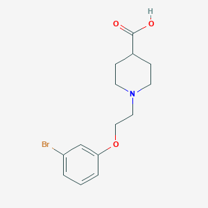molecular formula C14H18BrNO3 B7865721 1-(2-(3-Bromophenoxy)ethyl)piperidine-4-carboxylic acid 