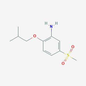 molecular formula C11H17NO3S B7865758 2-Isobutoxy-5-(methylsulfonyl)aniline 