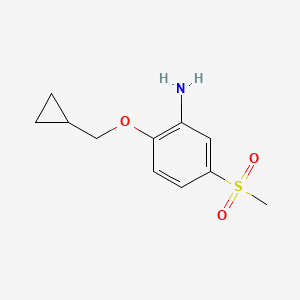 2-(Cyclopropylmethoxy)-5-(methylsulfonyl)aniline