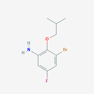 molecular formula C10H13BrFNO B7865806 3-Bromo-5-fluoro-2-(2-methylpropoxy)aniline 