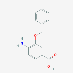 molecular formula C14H13NO3 B7865817 4-Amino-3-(benzyloxy)benzoic acid 