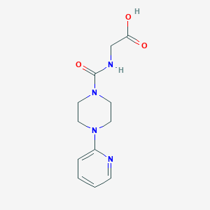 molecular formula C12H16N4O3 B7865834 N-{[4-(pyridin-2-yl)piperazin-1-yl]carbonyl}glycine 