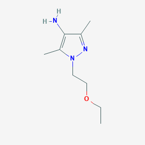 molecular formula C9H17N3O B7865891 1-(2-Ethoxyethyl)-3,5-dimethyl-1H-pyrazol-4-amine 