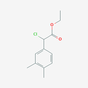 molecular formula C12H15ClO2 B7865954 Ethyl 2-chloro-2-(3,4-dimethylphenyl)acetate CAS No. 79714-32-2