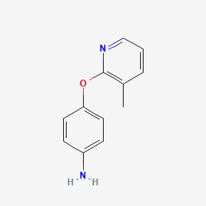 molecular formula C12H12N2O B7865981 4-[(3-methyl-2-pyridinyl)oxy]Benzenamine 