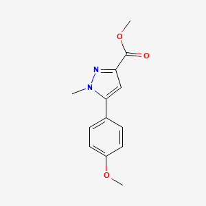 molecular formula C13H14N2O3 B7866004 Methyl 5-(4-methoxyphenyl)-1-methyl-1h-pyrazole-3-carboxylate 