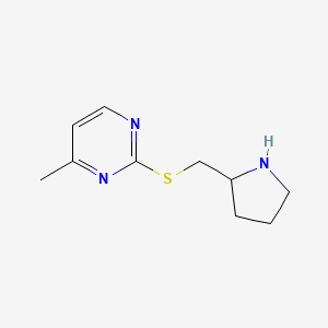 4-Methyl-2-[(pyrrolidin-2-ylmethyl)sulfanyl]pyrimidine