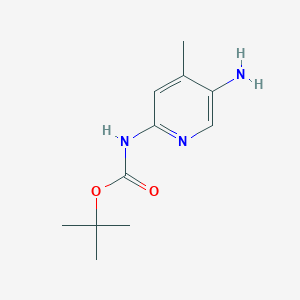 molecular formula C11H17N3O2 B7866034 tert-Butyl (5-amino-4-methylpyridin-2-yl)carbamate 