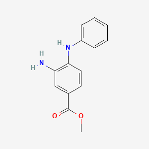 molecular formula C14H14N2O2 B7866047 Methyl 3-amino-4-(phenylamino)benzoate 