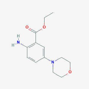 molecular formula C13H18N2O3 B7866054 Ethyl 2-amino-5-(morpholin-4-yl)benzoate 