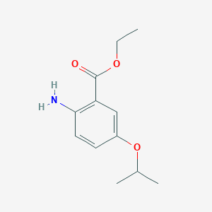 molecular formula C12H17NO3 B7866071 Ethyl 2-amino-5-isopropoxybenzoate 