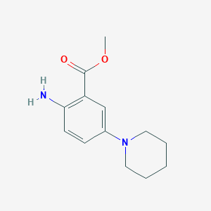 molecular formula C13H18N2O2 B7866080 Methyl 2-amino-5-(piperidin-1-yl)benzoate 