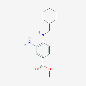 molecular formula C15H22N2O2 B7866088 Methyl 3-amino-4-((cyclohexylmethyl)amino)benzoate 