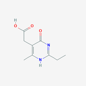 2-(2-ethyl-6-methyl-4-oxo-1H-pyrimidin-5-yl)acetic acid