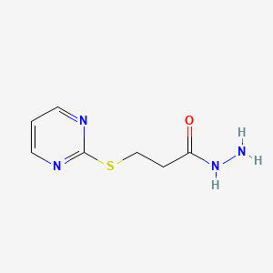 molecular formula C7H10N4OS B7866216 3-(2-Pyrimidinylsulfanyl)propanohydrazide 
