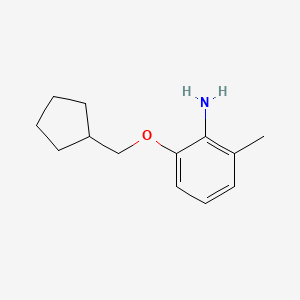 molecular formula C13H19NO B7866225 2-(Cyclopentylmethoxy)-6-methylaniline 