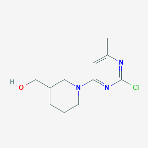 molecular formula C11H16ClN3O B7866282 [1-(2-Chloro-6-methyl-pyrimidin-4-yl)-piperidin-3-yl]-methanol 