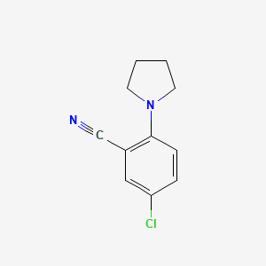 molecular formula C11H11ClN2 B7866295 5-Chloro-2-(1-pyrrolidinyl)-benzonitrile CAS No. 219921-69-4