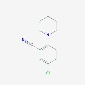 molecular formula C12H13ClN2 B7866305 2-(1-Piperidinyl)-5-(chloro)benzonitrile 