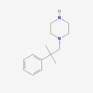 molecular formula C14H22N2 B7866319 1-(2-Methyl-2-phenylpropyl)piperazine 