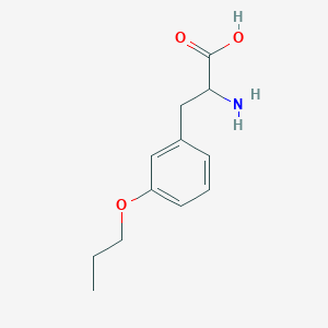 molecular formula C12H17NO3 B7866380 2-Amino-3-(3-propoxyphenyl)propanoic acid 