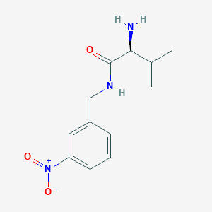 molecular formula C12H17N3O3 B7866394 (S)-2-Amino-3-methyl-N-(3-nitrobenzyl)butanamide 