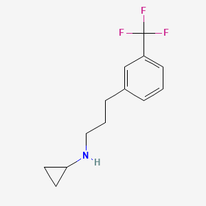 molecular formula C13H16F3N B7866414 N-{3-[3-(trifluoromethyl)phenyl]propyl}cyclopropanamine 