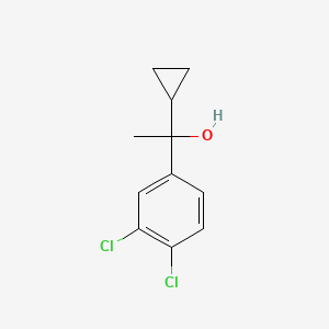 molecular formula C11H12Cl2O B7866463 1-(3,4-Dichlorophenyl)-1-cyclopropyl ethanol 