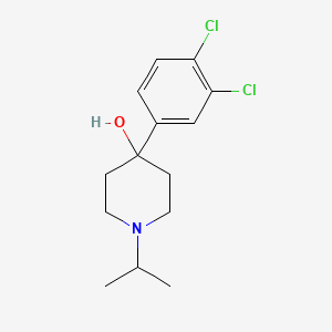 molecular formula C14H19Cl2NO B7866475 4-(3,4-Dichlorophenyl)-4-hydroxy-1-iso-propylpiperidine 