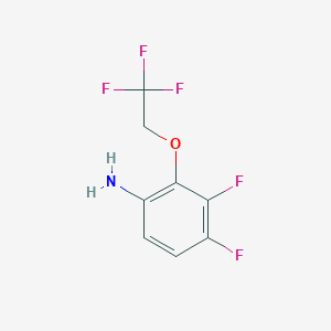 molecular formula C8H6F5NO B7866489 3,4-Difluoro-2-(2,2,2-trifluoroethoxy)aniline 