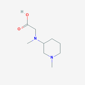 molecular formula C9H18N2O2 B7866550 [Methyl-(1-methyl-piperidin-3-yl)-amino]-acetic acid 