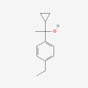 molecular formula C13H18O B7866569 1-(4-Ethylphenyl)-1-cyclopropyl ethanol CAS No. 62586-87-2